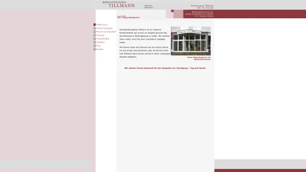 Website Screenshot: Bestattungen Tillmann Inh. Marco Greszuk e.K. -  Wir helfen Ihnen Tag und Nacht! - Bestattungen Tillmann - Date: 2023-06-16 10:11:19