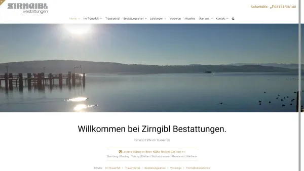 Website Screenshot: Ernst Zirngibl GmbH -  Rat und Hilfe  im Trauerfall - Zirngibl Bestattungen - Bestattungsunternehmen in Ihrer Nähe - Date: 2023-06-16 10:11:20