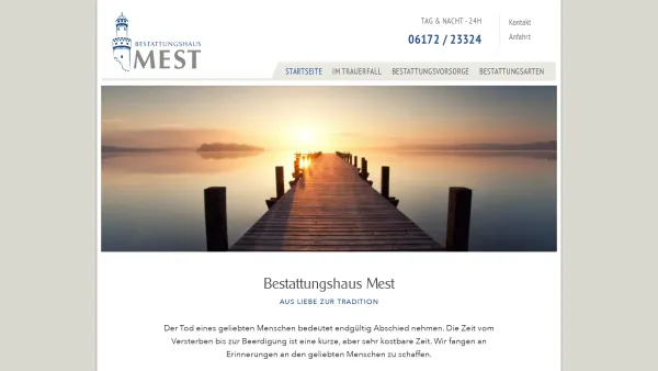 Website Screenshot: Bestattungshaus Mest-Schüler GmbH - Bestattungshaus Pietät Mest-Schüler | Ihr Bestatter in Bad Homburg und Umgebung - Date: 2023-06-16 10:11:20