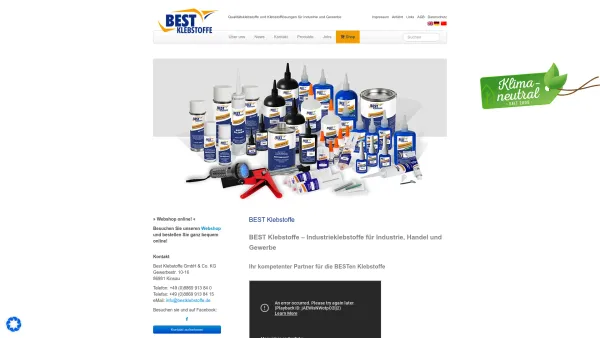 Website Screenshot: Best Klebstoffe GmbH & Co.KG -  sichert - befestigt - dichtet - klebt - Industrieklebstoffe für Industrie und Endverbraucher - Date: 2023-06-16 10:11:20