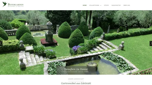 Website Screenshot: Bevergarden -  Gartenmöbel · Feuerschalen ·  Eisenaccessoires - Home - Edelstahl Gartenmöbel Bevergarden - Date: 2023-06-16 10:11:20