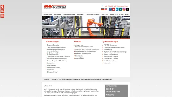 Website Screenshot: BHV-Automation GmbH - BHV-Automation GmbH - Dienstleistungen in der Automatisierungstechnik - Date: 2023-06-16 10:11:20