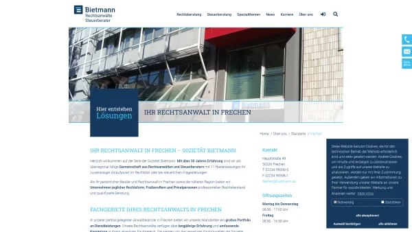 Website Screenshot: Sozietät Bietmann - Ihr Rechtsanwalt in Frechen | Anwaltskanzlei | Sozietät Bietmann - Date: 2023-06-20 10:41:51