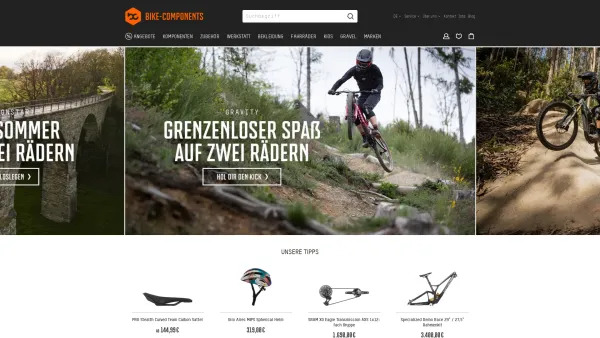 Website Screenshot: bike-components Ihr Online-Spezialist für Fahrradteile & Fahrradzubehör - bike-components | Fahrradteile & Fahrradzubehör Online Shop - Date: 2023-06-16 10:11:20