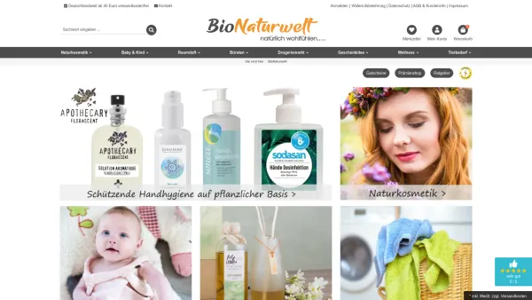 Website Screenshot: BioNaturwelt - Nachhaltige Produkte & Naturkosmetik | BioNaturwelt - Date: 2023-06-16 10:11:20