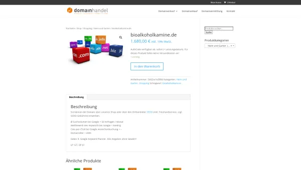 Website Screenshot: Designer Keramik Kamine-Paul Kiss und Hella Holzhey GbR - bioalkoholkamine.de steht zum Verkauf bei www.Domainhandel.biz - Date: 2023-06-16 10:11:20