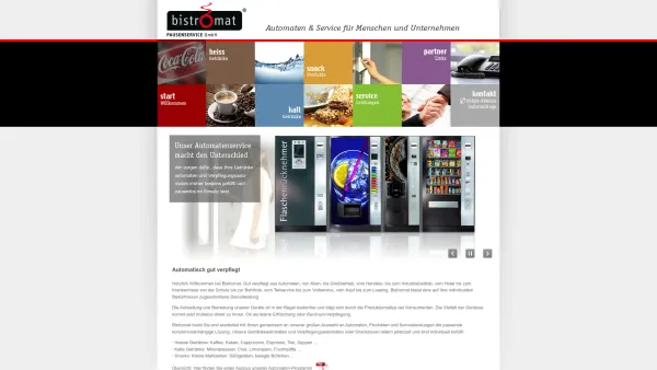 Website Screenshot: Bistromat Pausenservice GmbH - Bistromat - Date: 2023-06-16 10:11:20