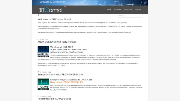 Website Screenshot: Bitcontrol GmbH - BITControl GmbH: Ingenieurbüro und Softwareentwicklung - Home - Date: 2023-06-16 10:11:20