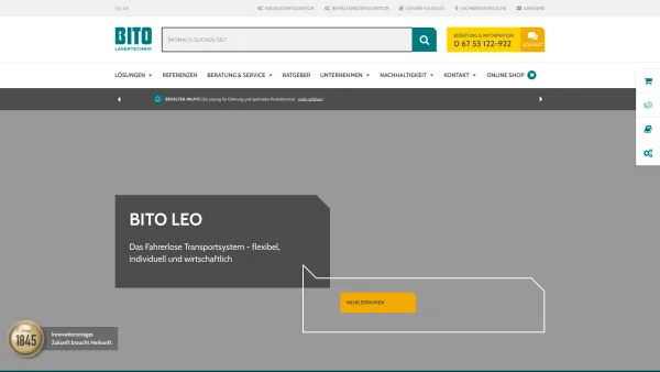 Website Screenshot: BITO-Lagertechnik Bittmann GmbH -  Perfektion als  Leidenschaft · Innovative Lagerlösungen - BITO-Lagertechnik - Date: 2023-06-16 10:11:23