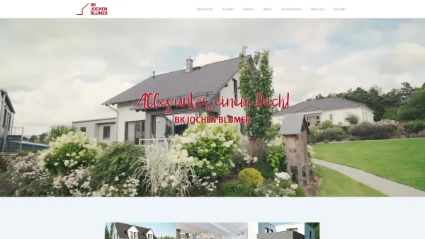 Website Screenshot: BK Baukonzepte -  · Grundstücke · Haus ·  Finanzierungen · - BK Jochen Blumer - Alles unter einem Dach. Fertighaus von HanseHaus. - Date: 2023-06-16 10:11:23