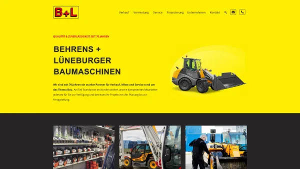 Website Screenshot: Behrens + Lüneburger Baumaschinen (GmbH & Co) KG - Startseite - Behrens + Lüneburger Baumaschinen - Date: 2023-06-16 10:11:23