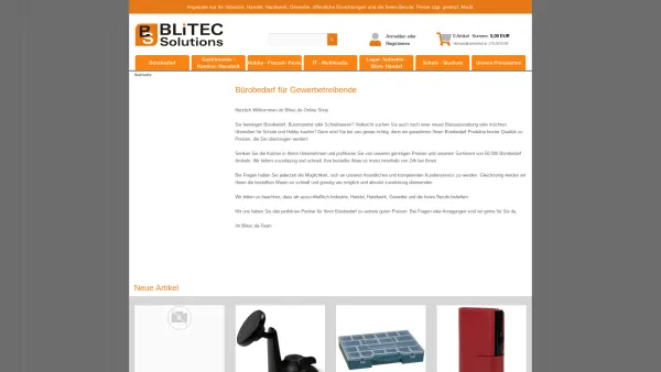 Website Screenshot: Blitec Solutions - Blitec.de - Bürobedarf günstig online kaufen für Gewerbetreibende - Date: 2023-06-20 10:41:51