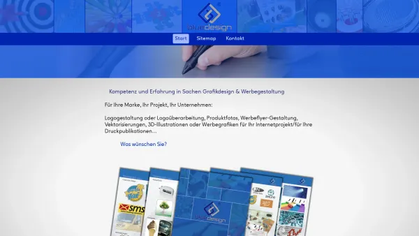 Website Screenshot: bluedesign - bluedesign: Werbeflyer-Gestaltung, Produktfotos, Logogestaltung, Beratung - Date: 2023-06-16 10:11:23