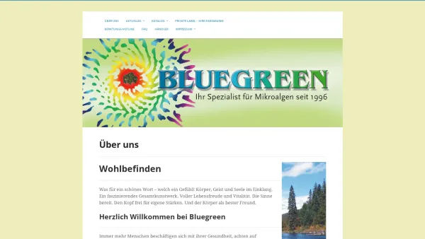Website Screenshot: BLUEGREEN - Bluegreen GmbH – Ihr Spezialist für Microalgen seit 1996 - Date: 2023-06-16 10:11:23