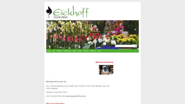 Website Screenshot: Blumen Eickhoff - Startseite – Blumen Eickhoff - Date: 2023-06-16 10:11:23