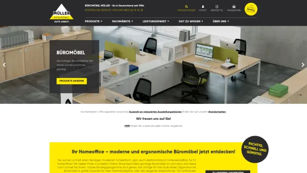 Website Screenshot: Büromöbel Müller Sachsen GmbH - Büromöbel | online kaufen | als Komplettset | BÜROMÖBEL-MÜLLER - Date: 2023-06-16 10:11:23