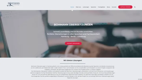 Website Screenshot: Bohmann Übersetzungen - Bohmann Übersetzungen ⇒ Top Dienstleister 2023 - Date: 2023-06-16 10:11:23