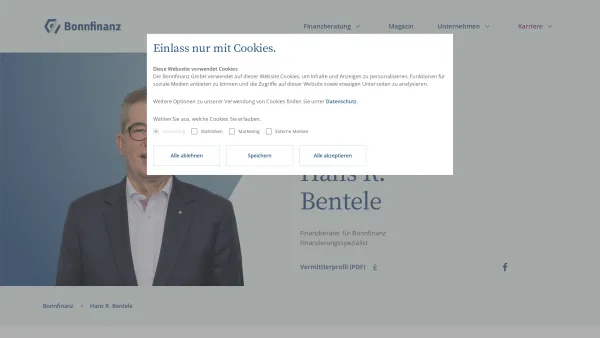Website Screenshot: Bonnfinanz Schwaben Hans R. Bentele -  Antwort auf Vermögensfragen - Bonnfinanz-Beratung bietet: Hans R. Bentele, 87435 Kempten - Date: 2023-06-16 10:11:26