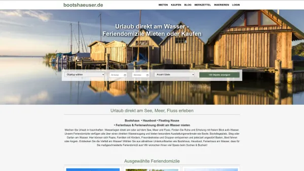 Website Screenshot: Fa. Bootshaeuser.de - bootshaeuser.de -Bootshaus Mieten Kaufen Bauen - auf Bootshaeuser.de - Date: 2023-06-20 10:41:51