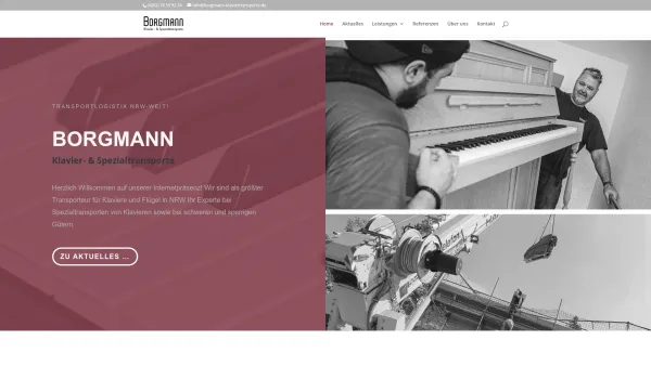 Website Screenshot: Borgmann Klavier & Spezialtransporte - Home - Borgmann Klaviertransporte - Date: 2023-06-16 10:11:26