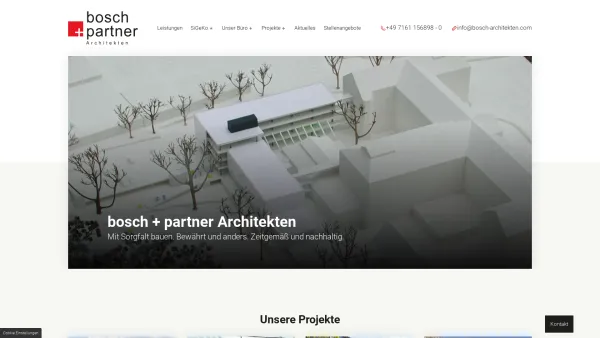 Website Screenshot: Architekten Bosch + Partner -  ...von der Projektentwicklung bis zur Bauausführung - Kompetentes Architekturbüro in Göppingen | Unser Service - Date: 2023-06-16 10:11:26