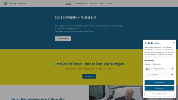 Website Screenshot: Bothmann + Vogler GmbH -  Wir sorgen für  den guten Wirkungsgrad! - Industriereinigung | Bothmann + Vogler GmbH - Date: 2023-06-16 10:11:26