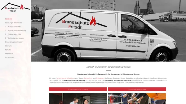 Website Screenshot: Brandschutz Fritsch - Brandschutz Fritsch München - Brandschutzhelfer Seminare - Date: 2023-06-16 10:11:26