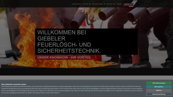 Website Screenshot: Giebeler Feuerlösch- und Sicherheitstechnik - Giebeler-Brandschutztechnik - Date: 2023-06-16 10:11:26
