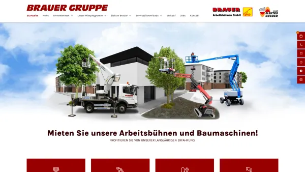 Website Screenshot: Brauer Arbeitsbühnen -  Sicheres Arbeiten in  großen Höhen - Arbeitsbühnen mieten im Großraum Jena | Brauer GmbH - Date: 2023-06-16 10:11:26