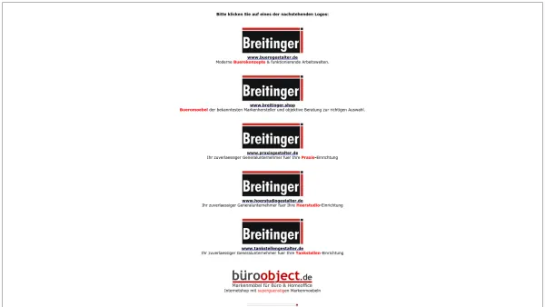 Website Screenshot: Breitinger AG Die Büro und Praxisgestalter - Breitinger AG - Date: 2023-06-16 10:11:26