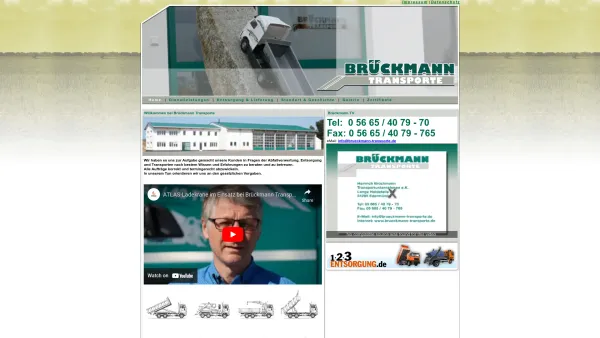 Website Screenshot: Brückmann Transport GmbH - Brückmann Transport GmbH - Home - Date: 2023-06-16 10:11:26