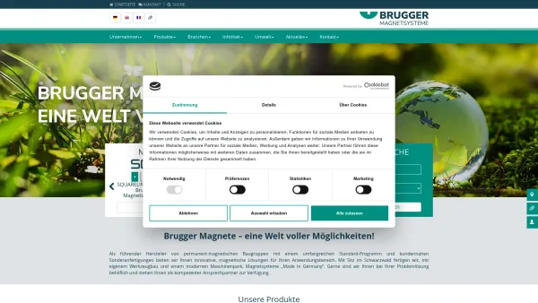 Website Screenshot: Brugger GmbH Magnetsysteme - Eine Welt voller Möglichkeiten | BRUGGER Magnetsysteme - Date: 2023-06-16 10:11:26