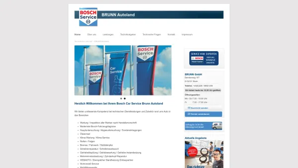 Website Screenshot: Brunn GmbH & Co. KG -  Autoland ·  Bosch-Service - BRUNN Autoland - Für Ihr Auto tun wir alles. - Date: 2023-06-16 10:11:29