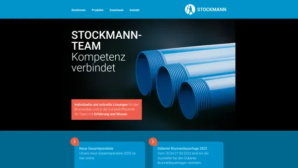 Website Screenshot: Johann Stockmann Brunnenfilterbau und Kunststofftechnik -  individuell + schnell - Stockmann - Date: 2023-06-16 10:11:29