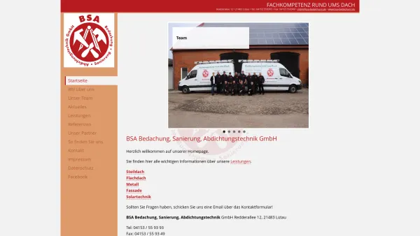 Website Screenshot: BSA Bedachung Sanierung Abdichtungstechnik GmbH - BSA Bedachung, Sanierung, Abdichtungstechnik GmbH: BSA Bedachung - Date: 2023-06-16 10:11:29