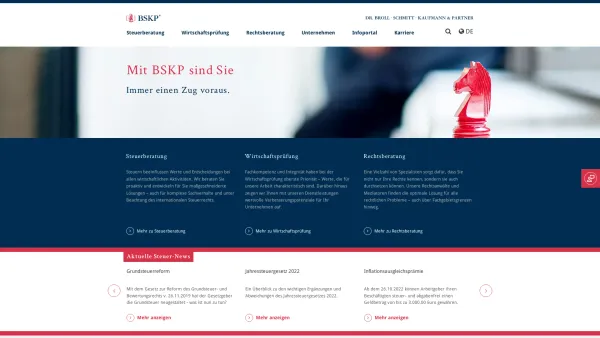 Website Screenshot: Dr. Broll , Schmitt, Kaufmann & Partner Riesa - Steuerberatung · Wirtschaftsprüfung · Rechtsanwälte | ♞BSKP - Date: 2023-06-16 10:11:29