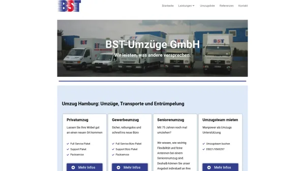 Website Screenshot: BST Transport GmbH -  Wir leisten, was andere  versprechen! - Startseite - bst-transporte - Date: 2023-06-16 10:11:29