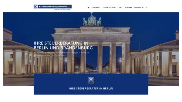 Website Screenshot: BTB Steuerberatungsgesellschaft mbH Berlin - Steuerberater Berlin | BTB Steuerberatungsgesellschaft mbH - Date: 2023-06-20 10:41:53
