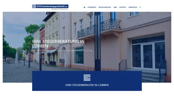 Website Screenshot: BTB Steuerberatungsgesellschaft mbH Lübben - Steuerberater Lübben | BTB Steuerberatungsgesellschaft mbH - Date: 2023-06-20 10:41:53