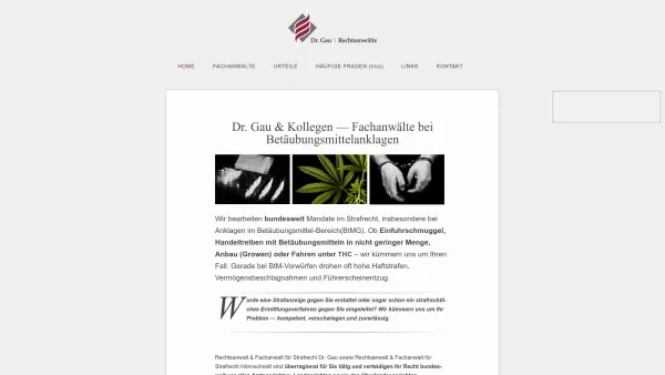 Website Screenshot: Dr. Gau & Kollegen - Fachanwalt für Strafrecht / BtM-Strafverteidiger - Date: 2023-06-16 10:11:29