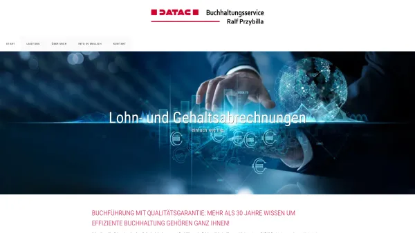 Website Screenshot: Buchhaltungsservice Ralf Przybilla - DATAC Buchhaltungsservice | Digitale Buchhaltung in Bestform - Date: 2023-06-20 10:41:53
