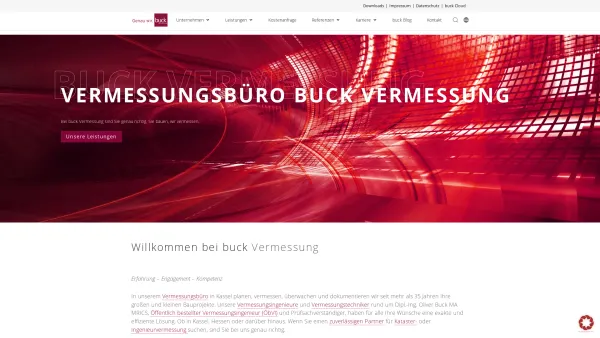 Website Screenshot: Buck Vermessung -  Öffentlich bestellter  Vermessungsingenieur - Vermessungsbüro buck Vermessung | ÖbVI Hessen - Date: 2023-06-16 10:11:29