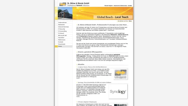 Website Screenshot: Dr. Bülow & Masiak GmbH Professional Network Solutions - Dr. Bülow & Masiak GmbH: IT-Systemhaus & Internet-Service-Provider aus Marl - Date: 2023-06-16 10:11:29