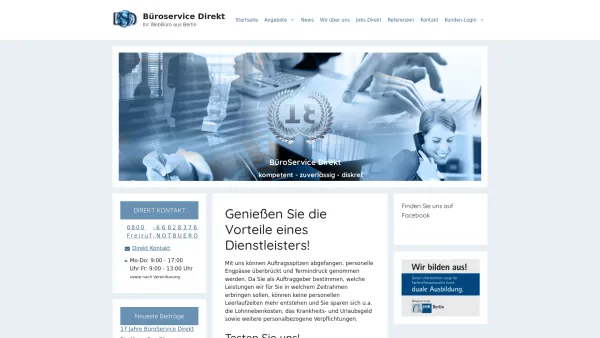 Website Screenshot: BÜROSERVICE DIREKT - Startseite - Büroservice Direkt - Date: 2023-06-16 10:11:29