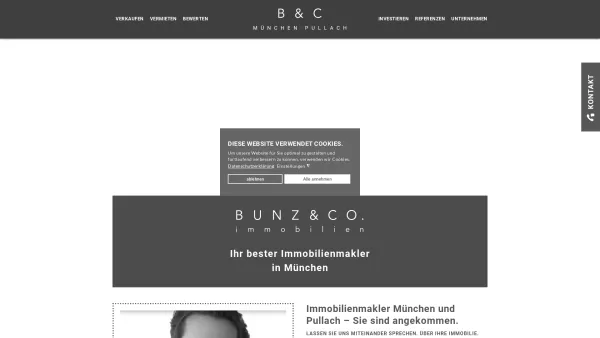 Website Screenshot: BUNZ & CO Immobilien GmbH - Bunz & Co. Immobilien - Ihr Immobilienmakler für München und Pullach - Date: 2023-06-20 10:41:53