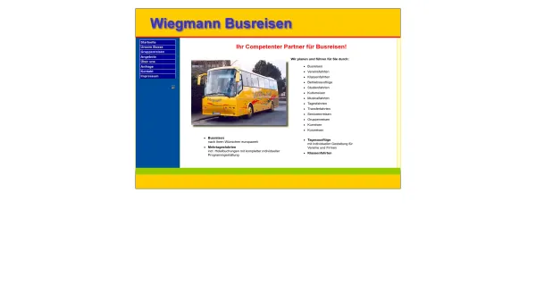 Website Screenshot: Wiegmann Busreisen - Wiegmann Busreisen - Date: 2023-06-16 10:11:29