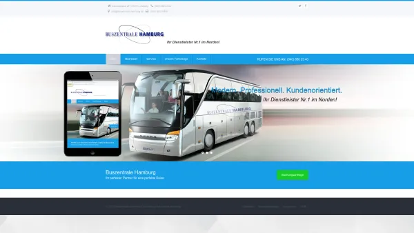 Website Screenshot: Buszentrale Hamburg - Buszentrale Hamburg – Ihr Dienstleister Nr.1 im Norden! - Date: 2023-06-16 10:11:29