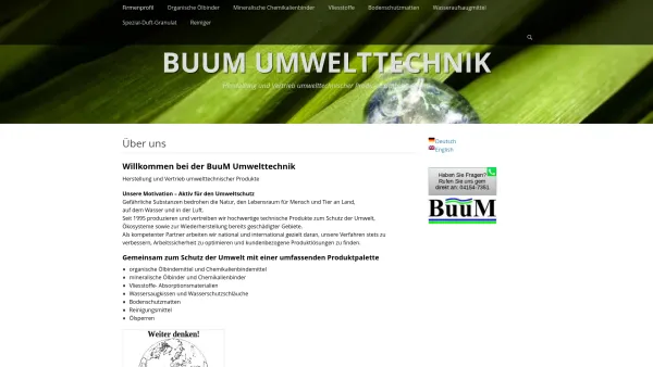 Website Screenshot: BuuM Herstellung & Vertrieb umwelttechnischer Produkte GmbH & Co.KG - BuuM Umwelttechnik – Herstellung und Vertrieb umwelttechnischer Produkte GmbH & Co. KG - Date: 2023-06-16 10:11:29