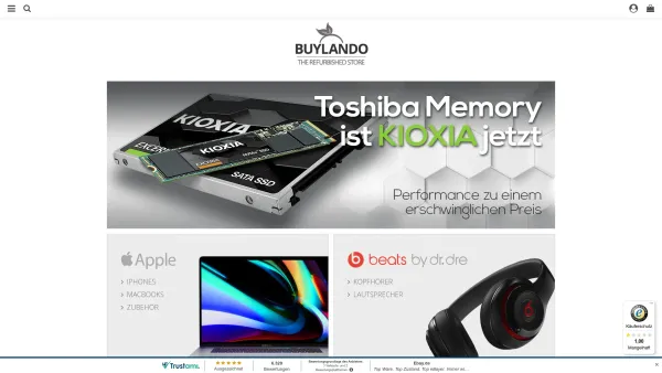 Website Screenshot: Buylando - Buylando - The Refurbished Store - Date: 2023-06-16 10:11:29