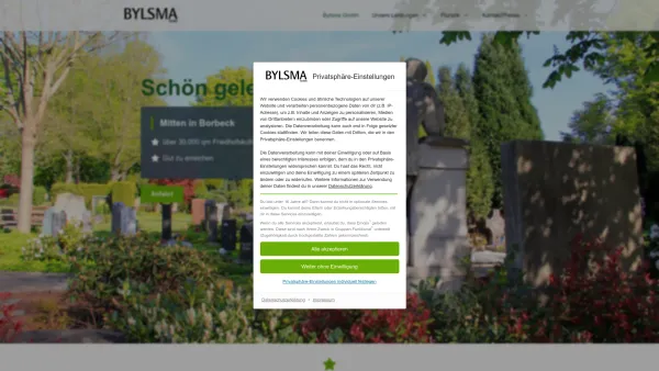 Website Screenshot: Friedhofsgärtnerei Bylsma GmbH - BYLSMA GMBH – Friedhofsgärtnerei und Floristik - Date: 2023-06-16 10:11:29